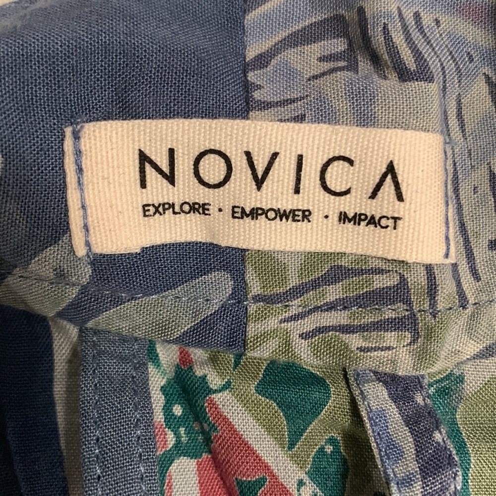 Novica Batik Kimono Rob Midnight Blue OS - Picture 8 of 9